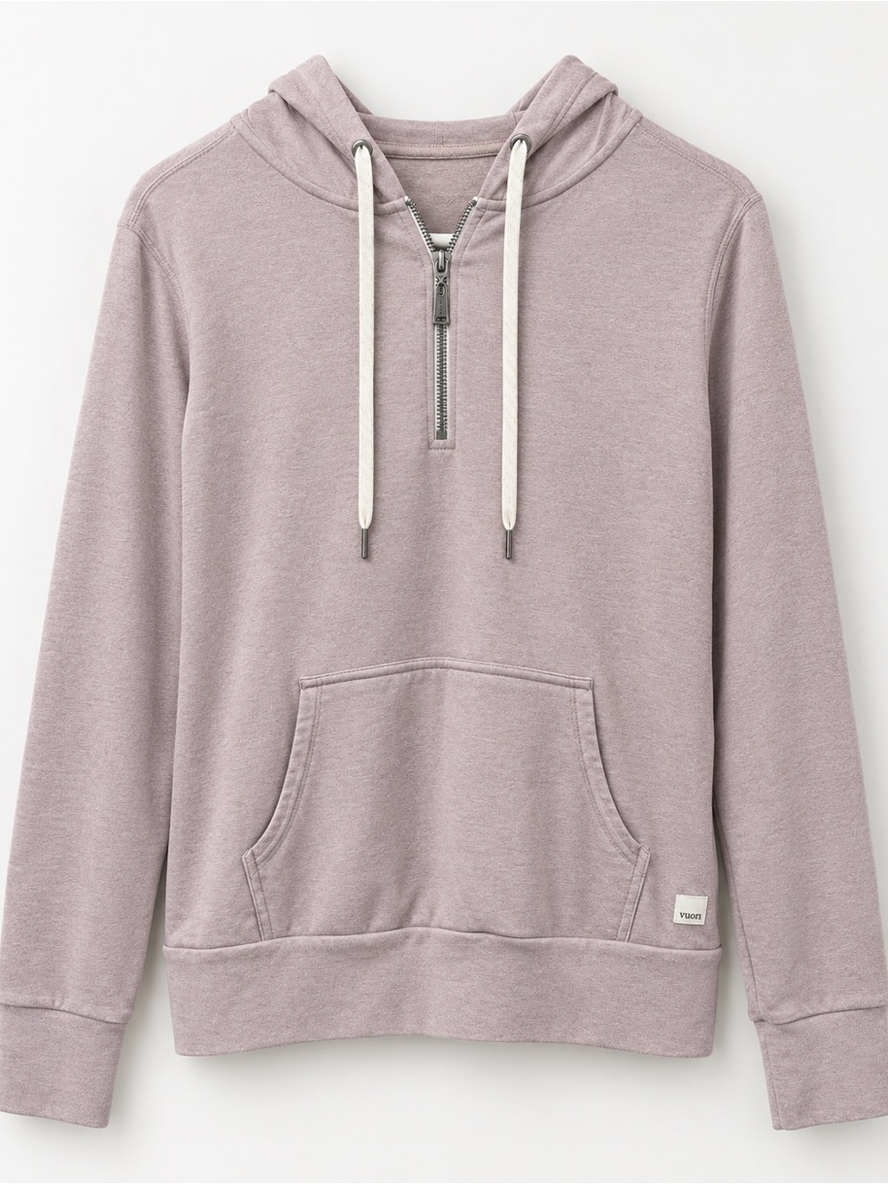 Vuori Halo Zip-Up Hoodie in Dusty Mauve Taupe